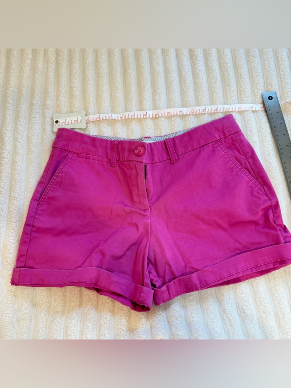 Women’s Hot Pink Casual Cotton Shorts